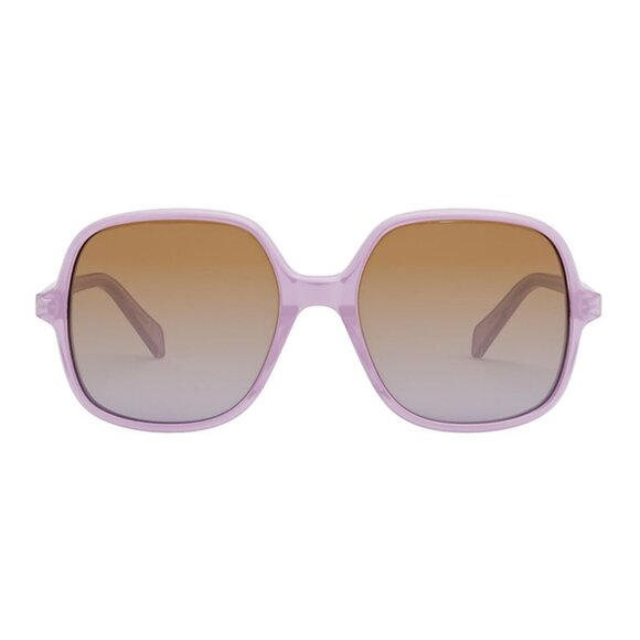 NEW CELINE WOMEN SQUARE SUNGLASSES CELINE CL40244U 78F LILAC BROWN EYEWEAR - Picture 1 of 3